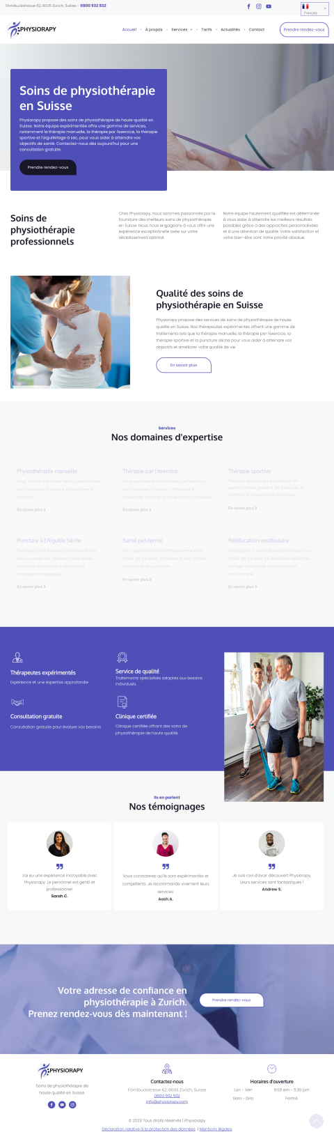 Physiotherapie en Suisse Physiorapy